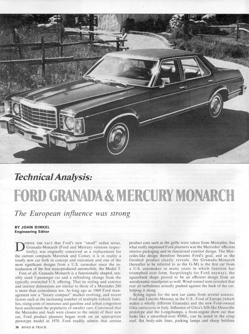 1975 Ford Granada and Mercury Monarch