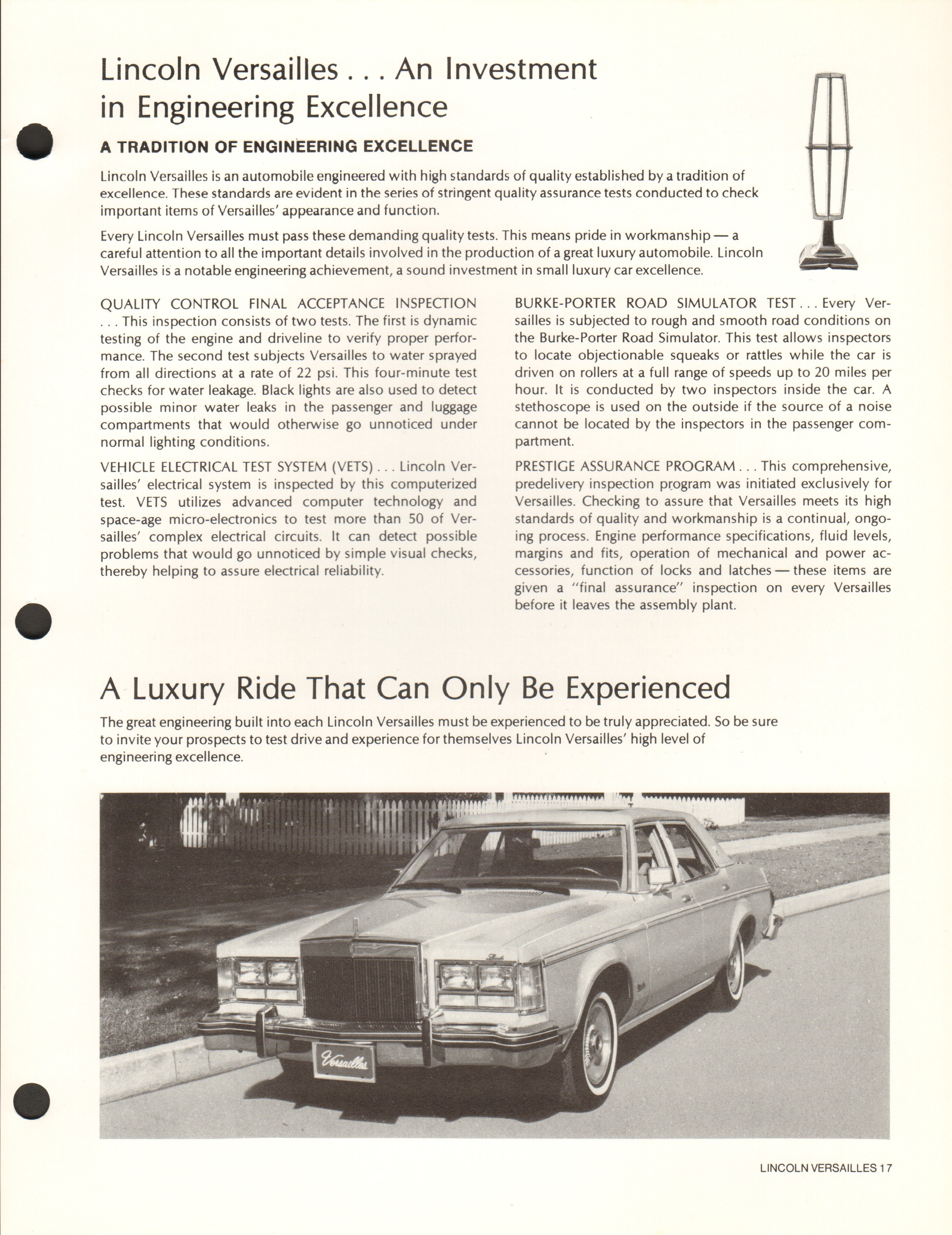 1978 Lincoln Products Fact Book